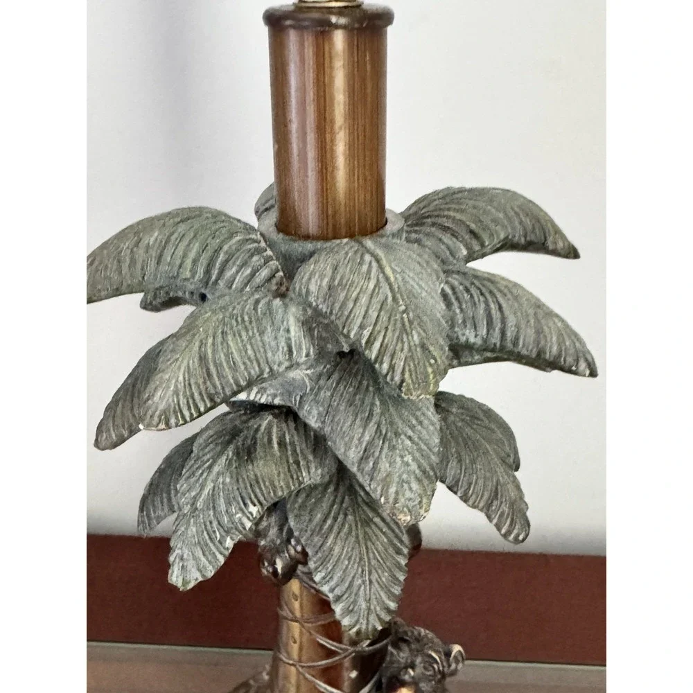 Vintage Monkey Palm‎ Tree Table Lamp Base Hollywood Regency Tropical Decor
